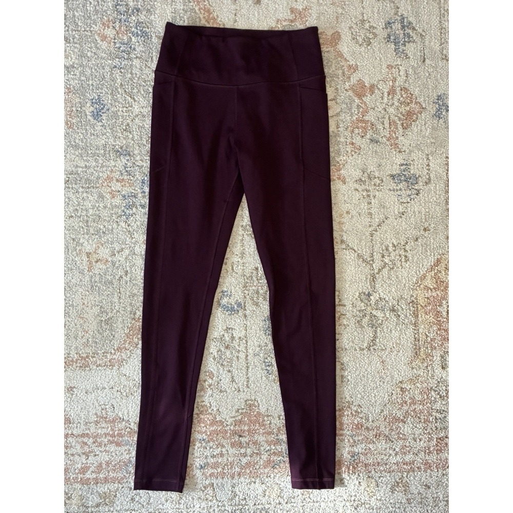 Victoria's Secret High Rise Gorpcore Athletic Leggings Dark Purple Plum Size 6